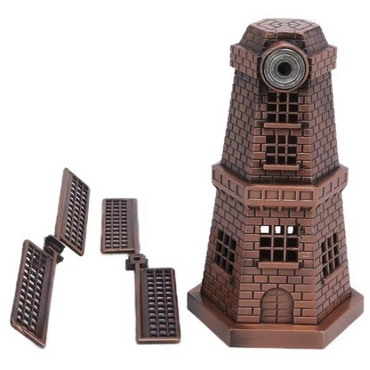 Rotatable Wind Mill Metal Monument for Home and Office Decor Style Antique
