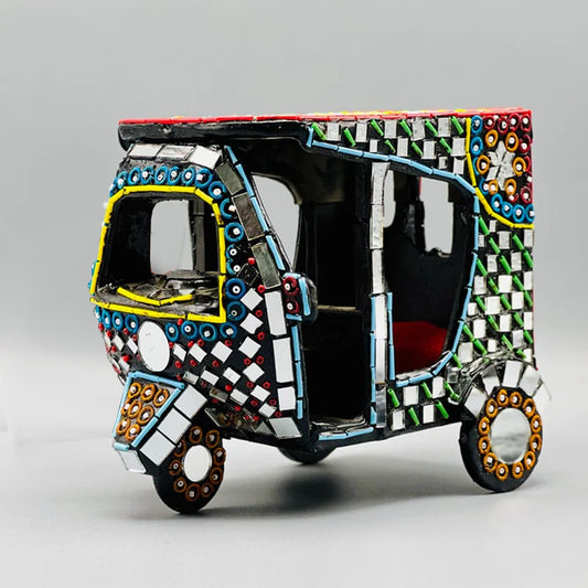 RIKSHAW ART GLASS WORK RIKSHAW Colorful Art Antique Decoration Items.For Home