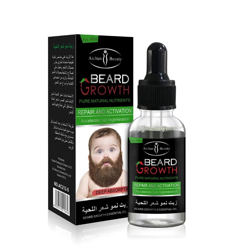 Aichun Beauty Organic Men Beard Growth Oil Concave Naturals Beard Oil 35