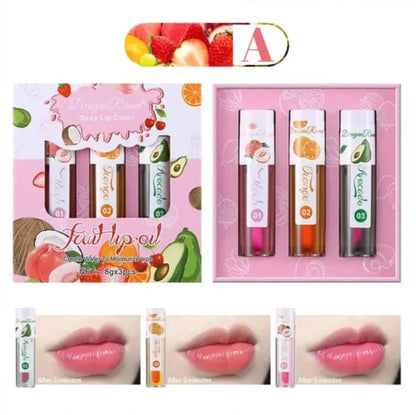 3 Pcs Dragon Ranee Natural Moisturizing &amp; Long Lasting Lip Oil Lip