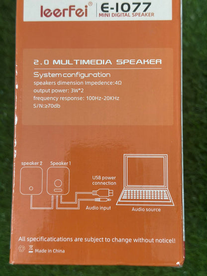 Leerfei Mini Digital Speaker | Leerfei E-1077 Speaker | Best Quality Speaker