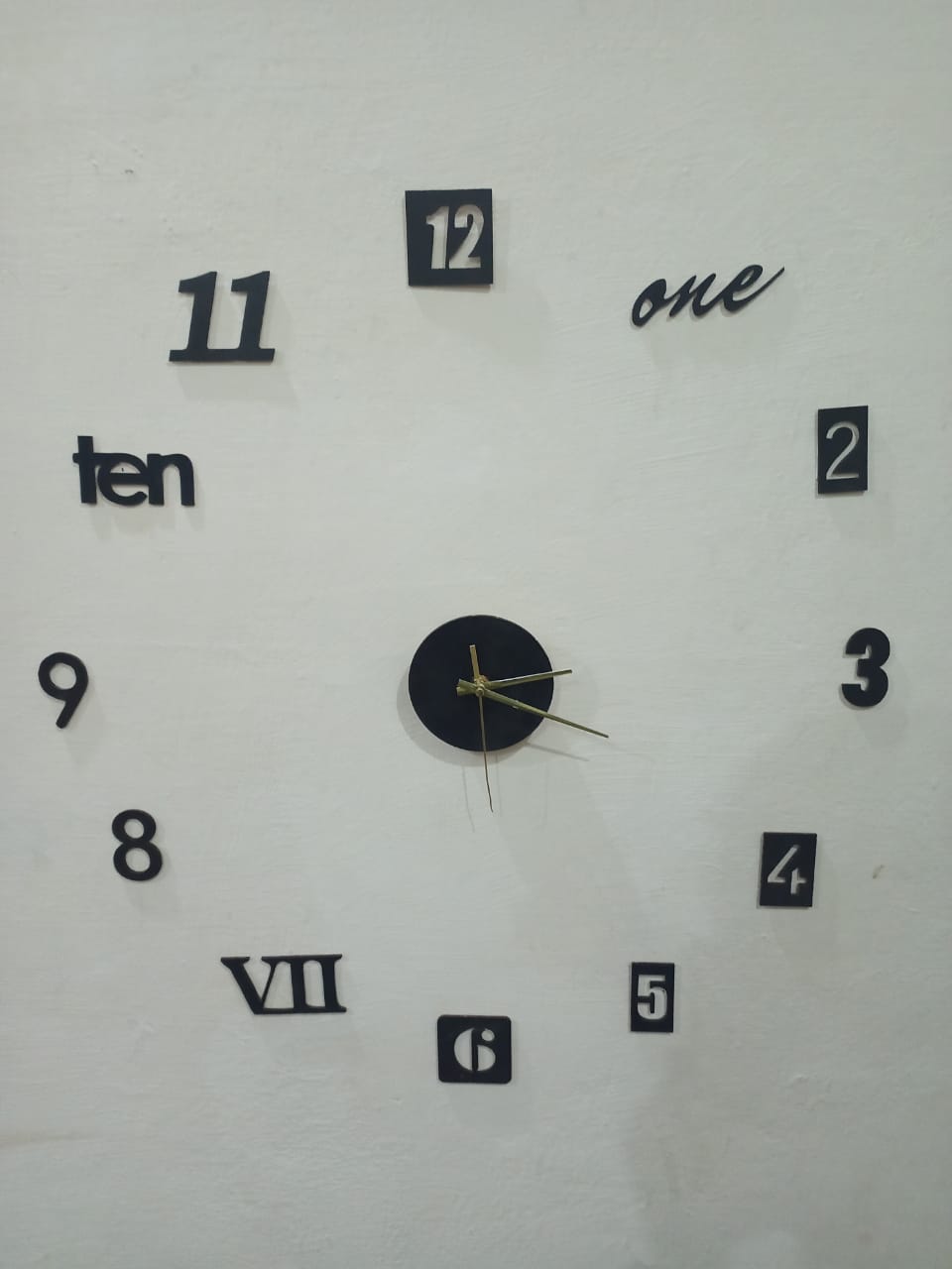 DIY Wall Clock - 3D Wooden wall clock Decor,Wall Sticker Clock Home