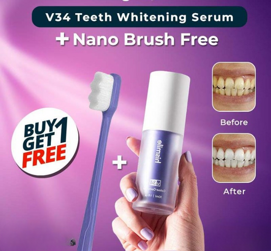 Pack of 2 Teeth Brightening Hismiles V34 Colour Corrector Serum + Micro