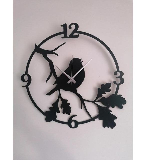 sparrow Decorative 3D Wooden Wall Clock for Living Room Bedroom Office Kitchen