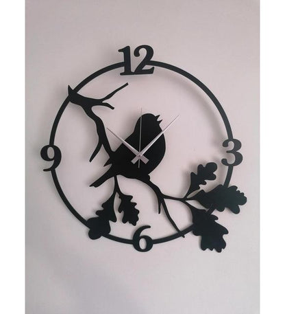 sparrow Decorative 3D Wooden Wall Clock for Living Room Bedroom Office Kitchen