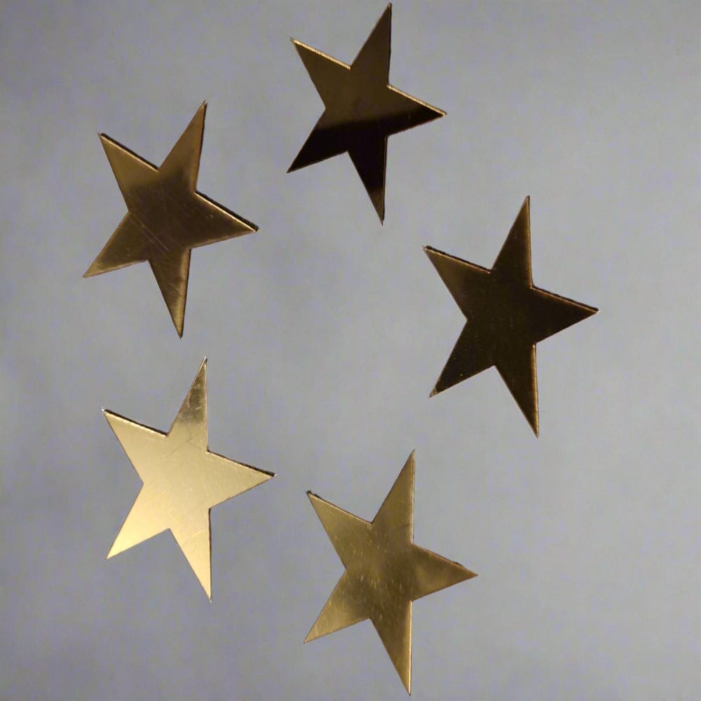 15 stars Mirror Matrial Acrylic Wall Art Decor star Stickers Decals