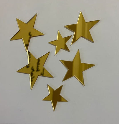 15 stars Mirror Matrial Acrylic Wall Art Decor star Stickers Decals