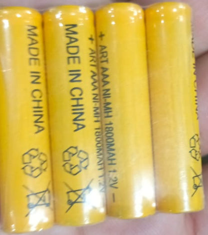 Pack of 4 1800mAh AA Size Rechargeable Battery 1.2V | Rechargeable Batteries