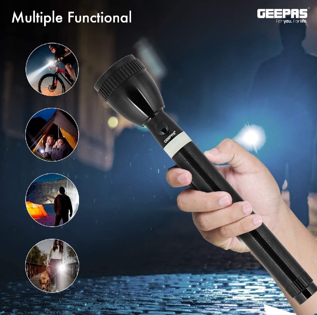 NEW EMERGENCY GePass Rechargeable LED Flashlight, 100,000 Hours of LED Life, Long