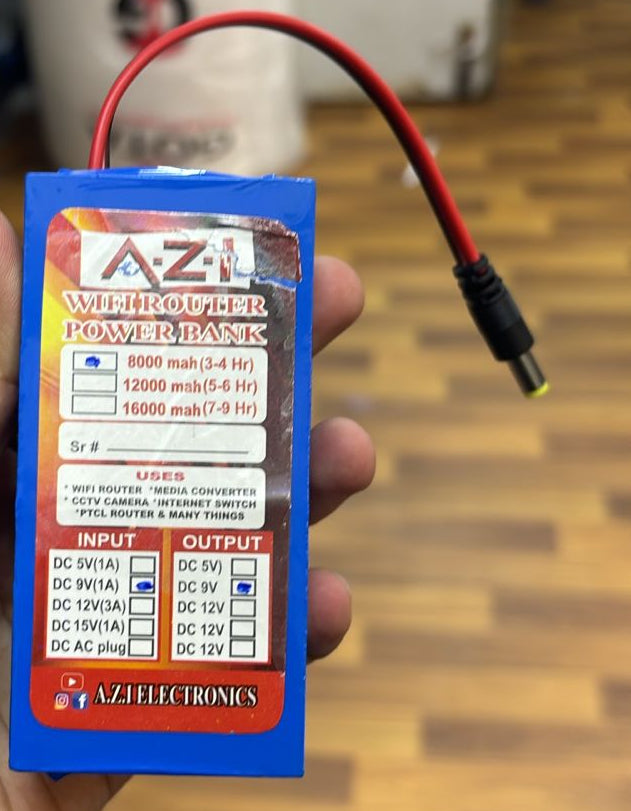 Wifi Router Power Bank 9V 8000mAh Any WiFi Router Power Bank UPS