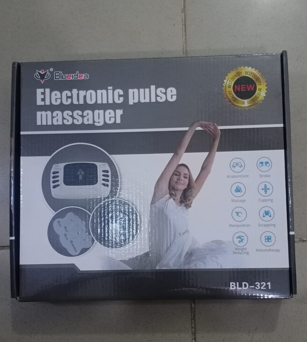 Electronic Pulse Massager Therapy Machine Full Body Pain Relief Device with