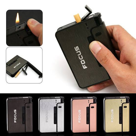 focus Box Lighter Holder Case Portable Smoking (random color)