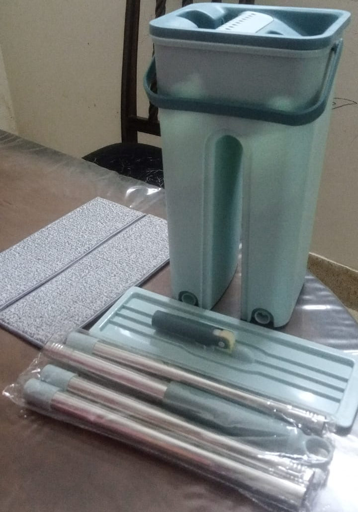 Mop Floor Squeeze Mop with Bucket Hardwood &amp; Wood Floor Rotary