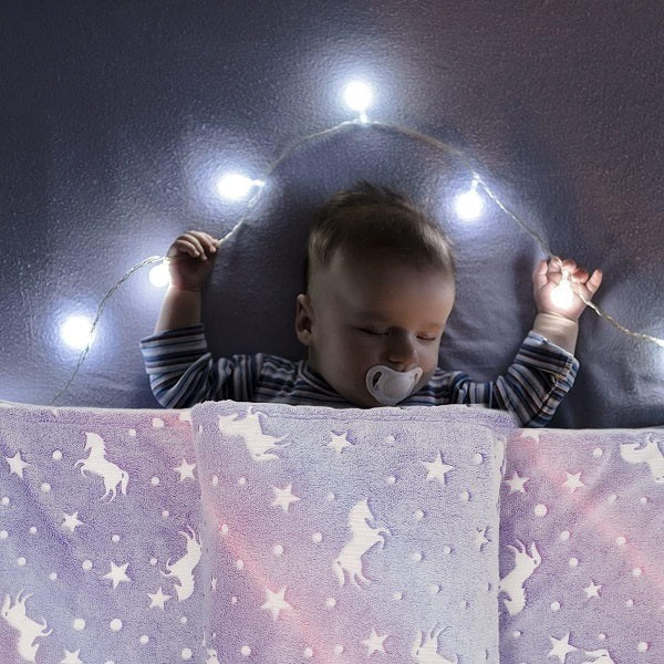Glow in The Dark Stars Blanket Soft Cozy Blankets for Bed Couch
