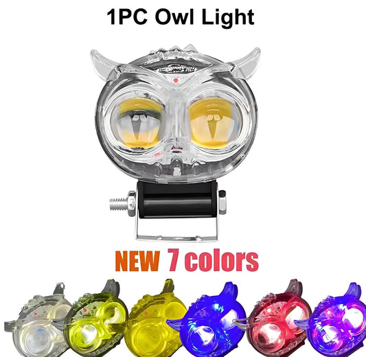 Pack of 1 Owl Fog Light for Bikes metal body -