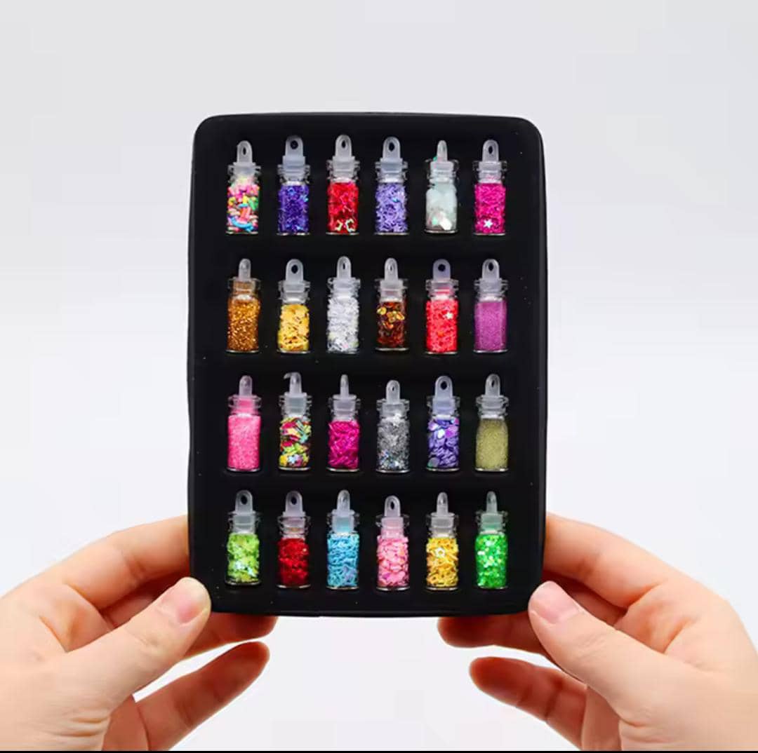 DIY Starry Nail Art Kit, Nail Decals, Glitter Jar Art kit Features