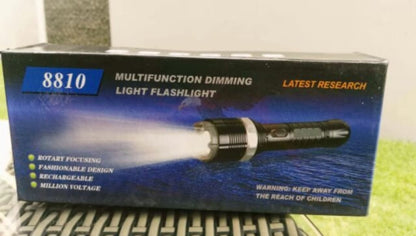 8810 Flashlight Multifunctional Dimming Light Flashlight Rechargeable Self Defense Flashlight