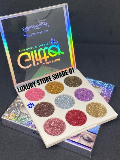 Glitter Butter Sparkle Eyeshadow Palette 9 in 1 Kit for Eye Makeup