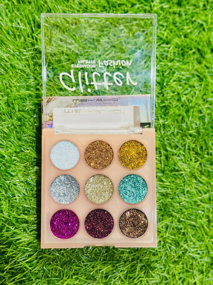 Glitter Butter Sparkle Eyeshadow Palette 9 in 1 Kit for Eye Makeup