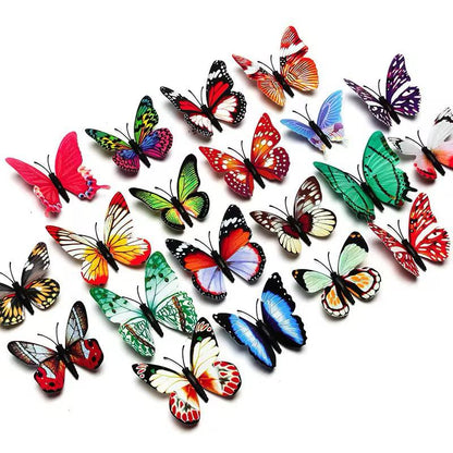Pack of 12 3D Simulation Butterfly Fridge Magnet Decoration Craft buterfly