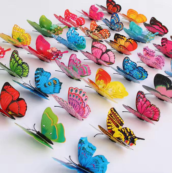 Pack of 12 3D Simulation Butterfly Fridge Magnet Decoration Craft buterfly
