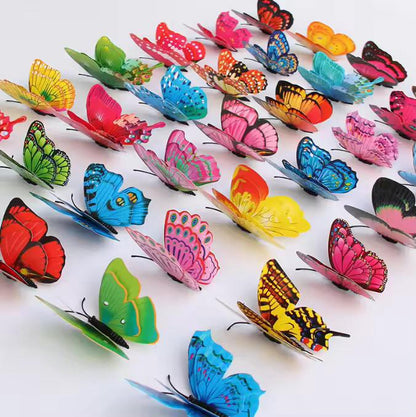 Pack of 12 3D Simulation Butterfly Fridge Magnet Decoration Craft buterfly