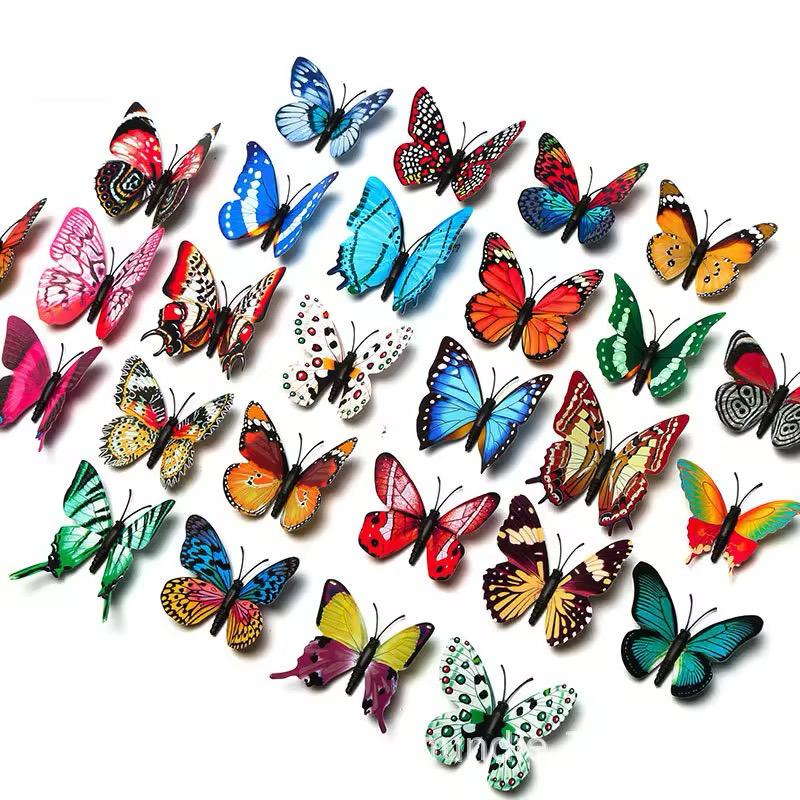 Pack of 12 3D Simulation Butterfly Fridge Magnet Decoration Craft buterfly
