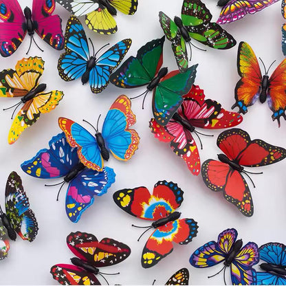 Pack of 12 3D Simulation Butterfly Fridge Magnet Decoration Craft buterfly