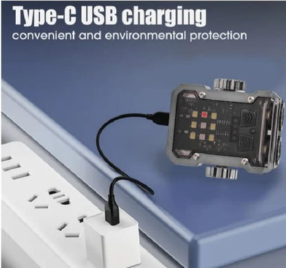 Magnetic Mini EDC Flashlight 1000 Lumens Keychain Flashlights 8 Modes Pocket Flash