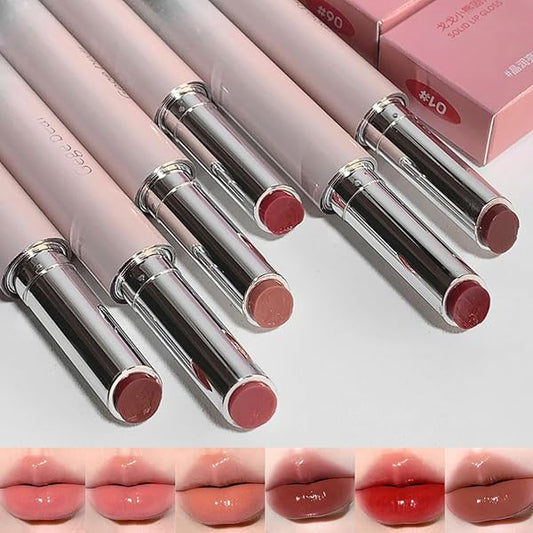Velvety Texture Lipstick Glossy Lipstick Long Lasting Moisturizing Tinted Lip Balm, Plumping