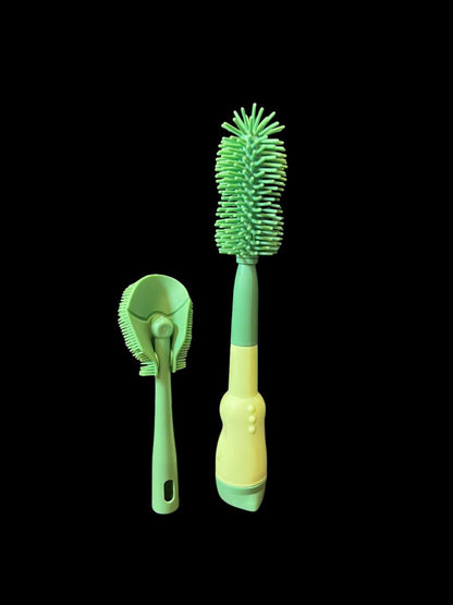3-in-1 Silicone Baby Bottle Cleaning Brush Set Pacifier, Straw, and Bottle
