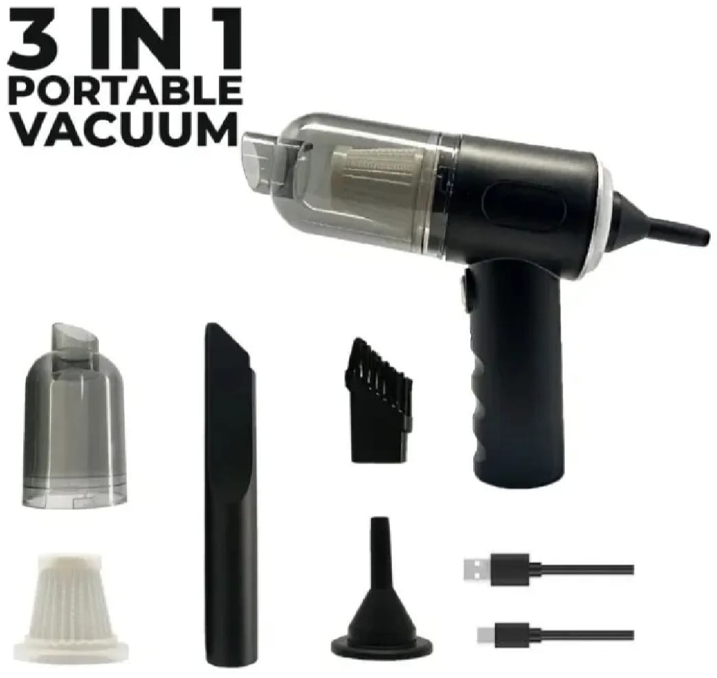 Powerful 3-in-1 Cordless Handheld Vacuum Cleaner with LED Light - Wet &amp;