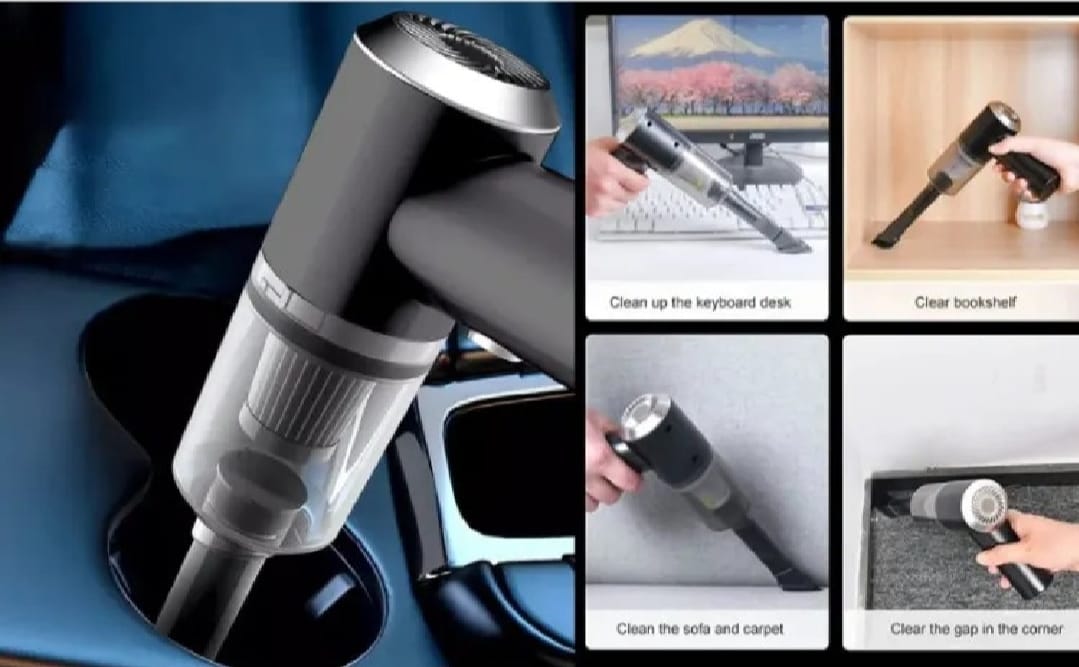 Powerful 3-in-1 Cordless Handheld Vacuum Cleaner with LED Light - Wet &amp;