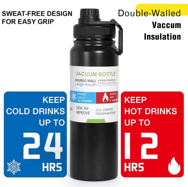 Vacuum Insulated Double Wall Stainless Steel Water Bottle/Sports Kettle Hot &amp; Cold,