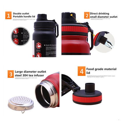 Vacuum Insulated Double Wall Stainless Steel Water Bottle/Sports Kettle Hot &amp; Cold,