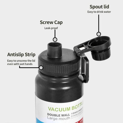 Vacuum Insulated Double Wall Stainless Steel Water Bottle/Sports Kettle Hot &amp; Cold,