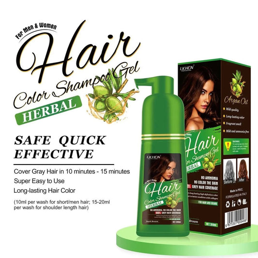 Lichen Hair Color Shampoo Gel Long Lasting Hair Gel Suitable for All