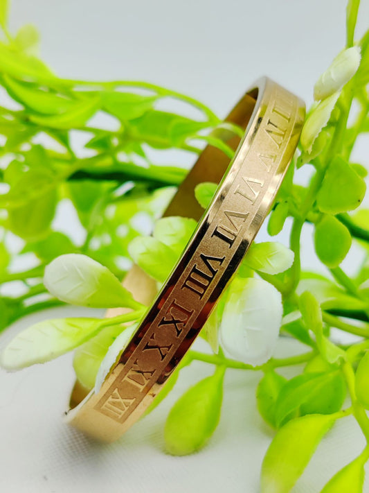 Adjustable Imported Cartier Roman Numeral Gold Bracelet | Best Quality Artificial Bracelet