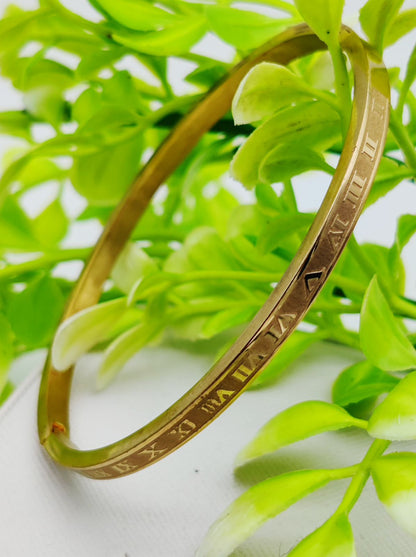 Adjustable Cartier Roman Numeral Adjustable Imported Gold Bracelet | Best Quality Artificial