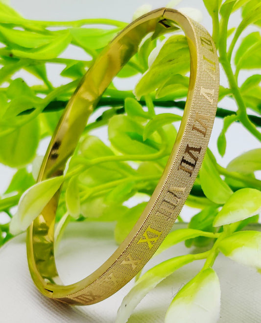 Adjustable Cartier-Inspired Roman Numeral Bracelet - Imported Luxury Gold Bracelet | Best