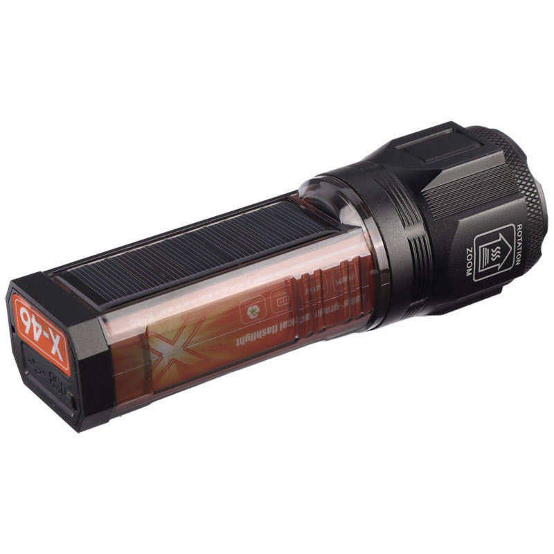 X-46 Multifunctional Flashlight Telescopic Zoom, Type-C Charging, Power Bank &amp; Multiple