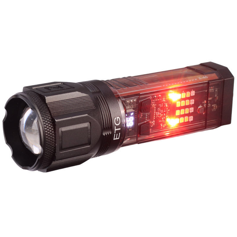 X-46 Multifunctional Flashlight Telescopic Zoom, Type-C Charging, Power Bank &amp; Multiple