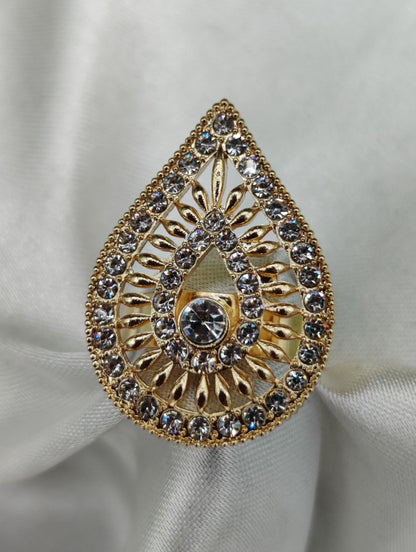 1 Piece Import Radiant Teardrop Crystal Embellished Ring | Best Quality Adjustable