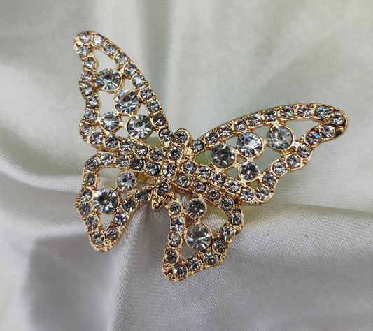 1 Piece Imported Dazzling Butterfly Crystal Ring - Embrace Elegance | Adjustable