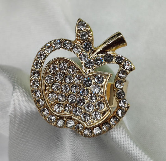 1 Piece Imported Glittering Crystal Apple Ring Elegance Redefined ✨ |