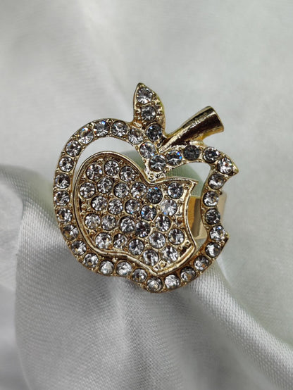 1 Piece Imported Glittering Crystal Apple Ring Elegance Redefined ✨ |