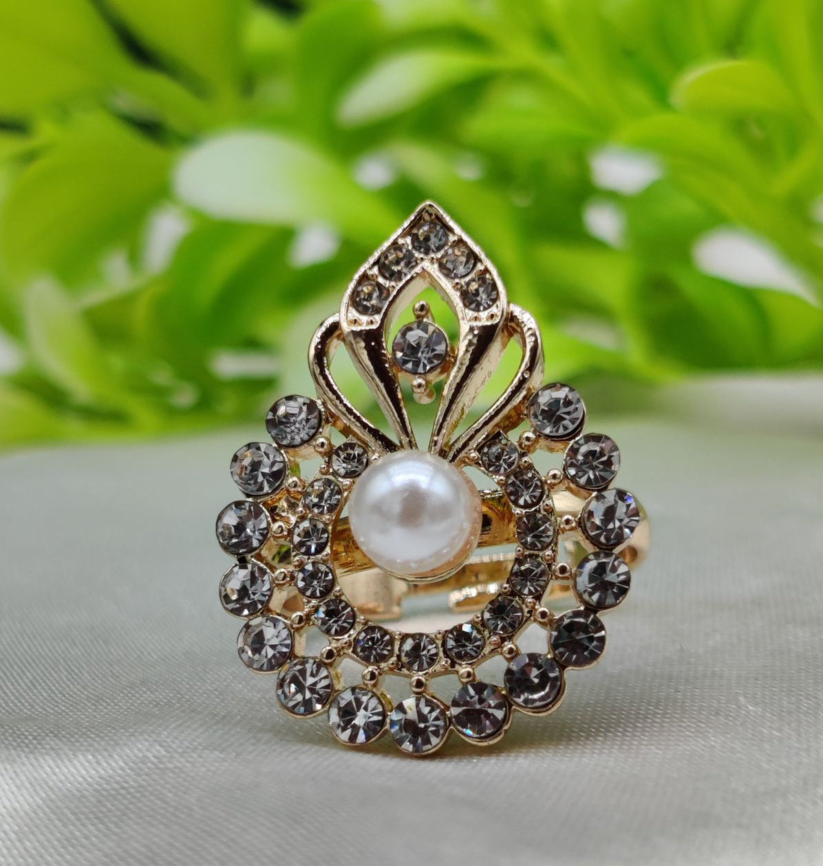 1 Piece Imported Radiant Crystal Blossom Ring Unmatched Elegance in Every