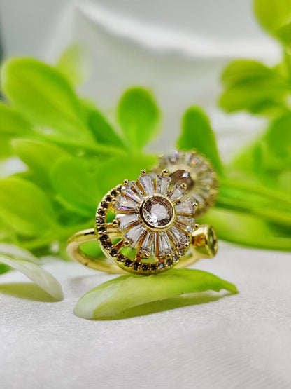 1 Piece Elegant Moveable Radiance Sunflower Ring Timeless Sparkle 🌟 |