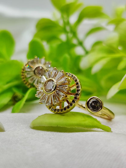 1 Piece Elegant Moveable Radiance Sunflower Ring Timeless Sparkle 🌟 |