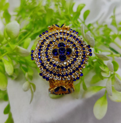 Imported Royal Ruby Crystal Golden Bracelet Bold and Radiant Elegance Adjustable